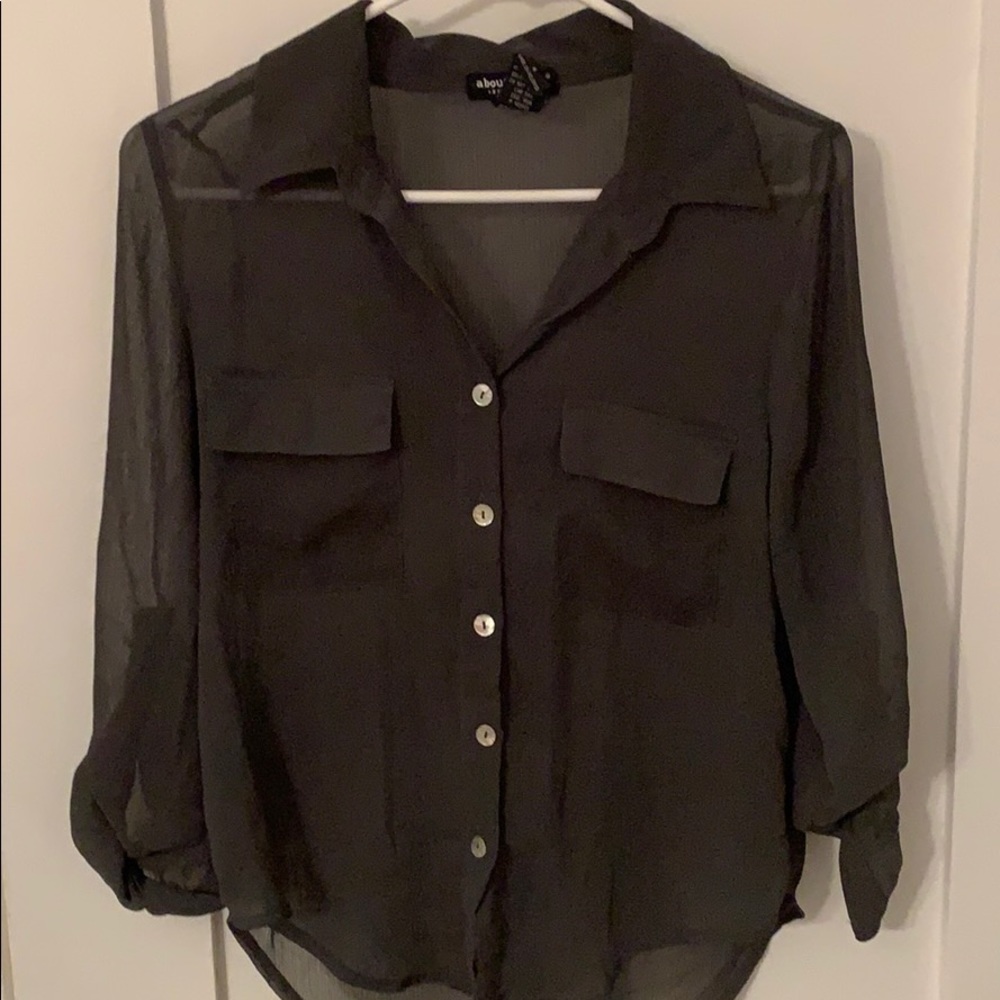 Green button up